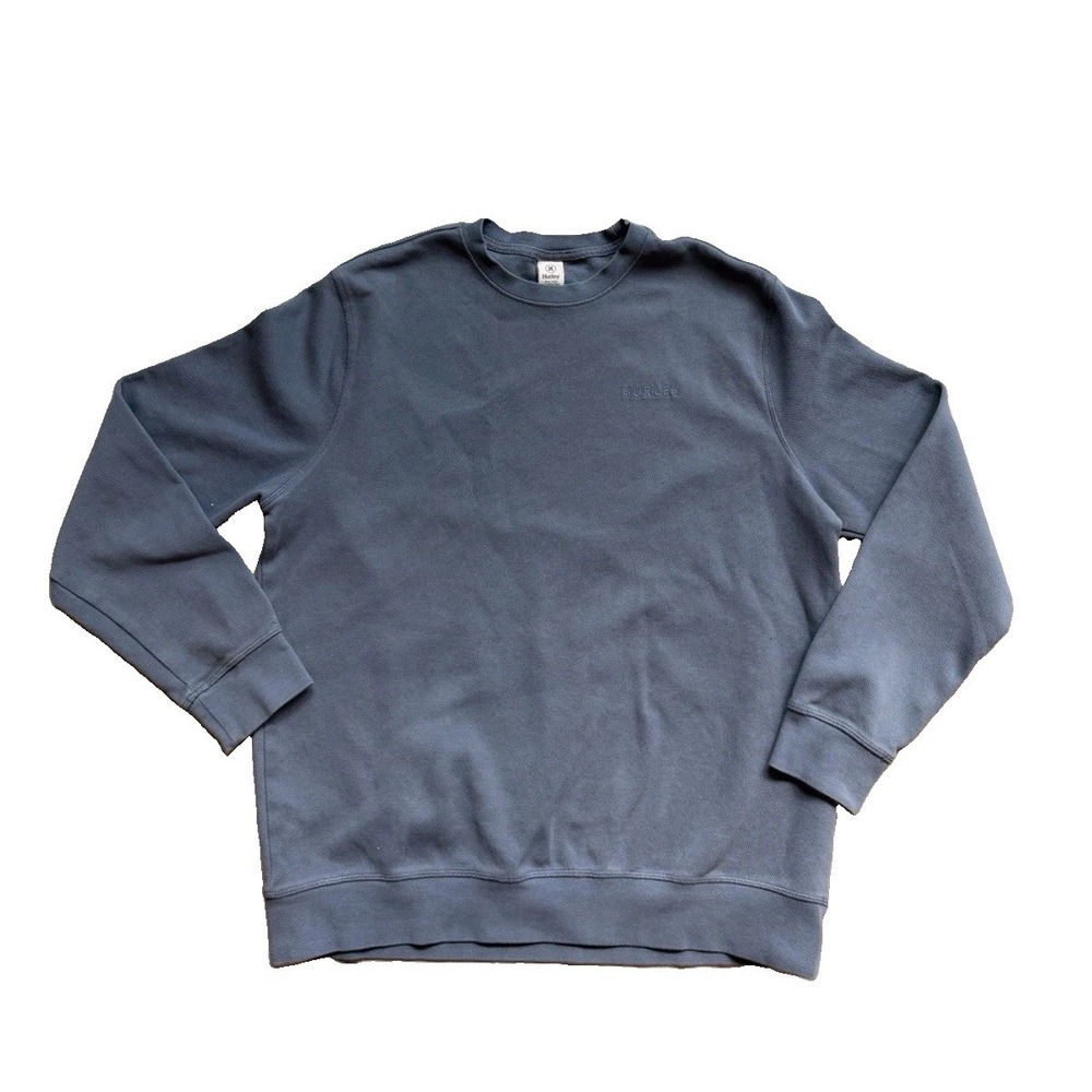 Hurley Men's Surf And Skate Crewneck Sweatshirt Navy Blue Logo Size Medium